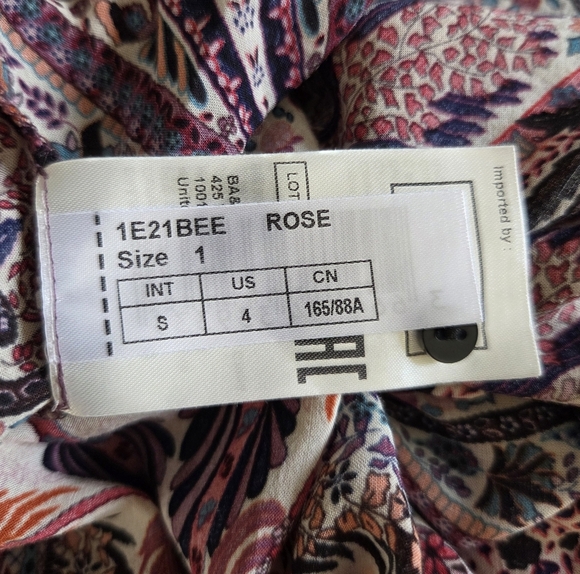 Ba&Sh Rose Boho Casual Hippie Maxi Dress With Paisley Print Bee Size Small - Picture 15 of 16